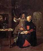 Gabriel Metsu Self-Portrait with his Wife Isabella de Wolff in an Inn china oil painting reproduction